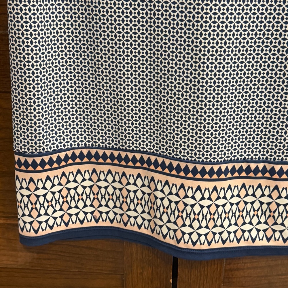 Max Studio Large Navy Patterned Mini Shift Dress … - image 2